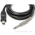 mono to USB chip bass noise reduction cable